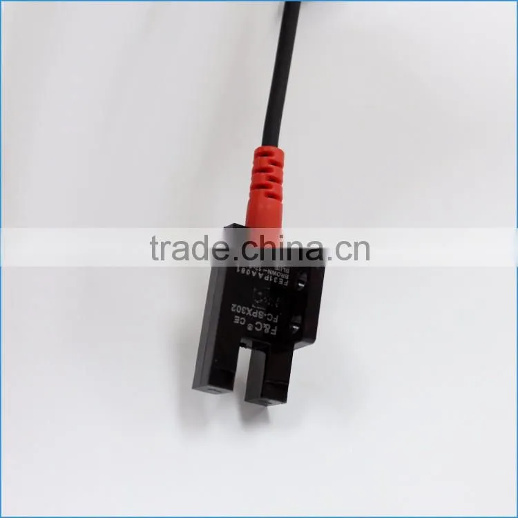 5mm slot width 4 wires U-shaped photoelectric sensor with CE certificate