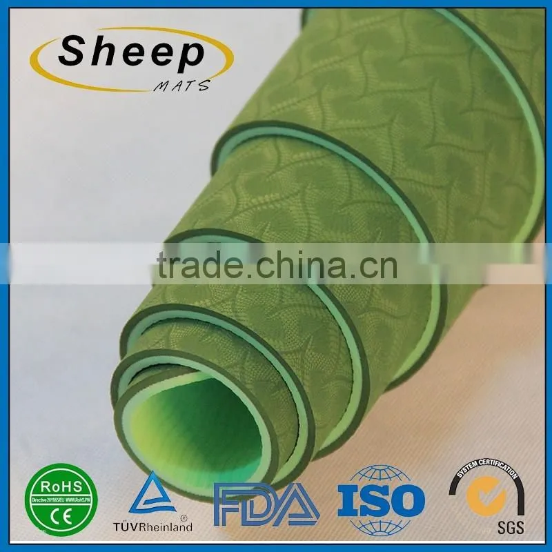Hot promotion fitness anti-slip comfortable tpe yoga mat material rolls