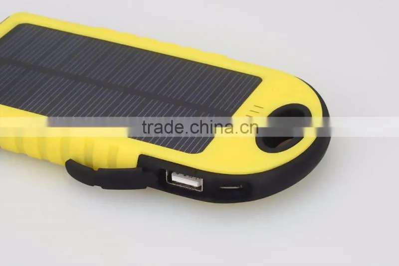 solar power bank led waterproof 4000mah
