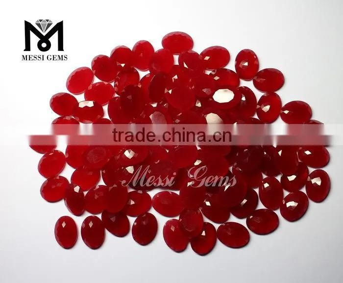 Wholesale Red Quartz Oval Cut Loose Jade Gems
