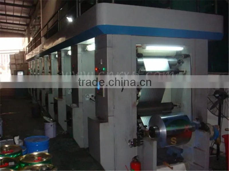 Rotogravure printing machine for foil