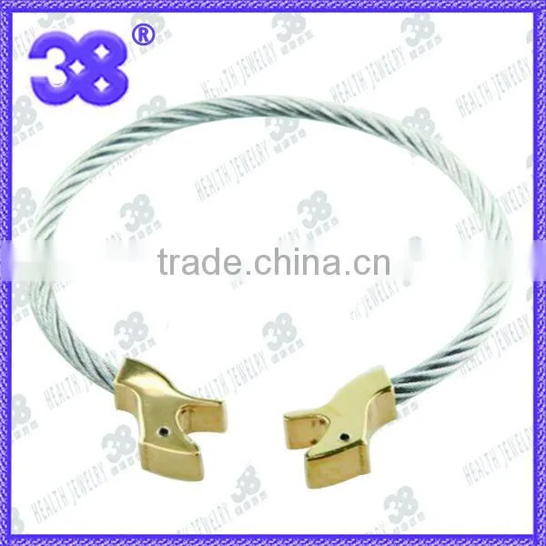 Magnet ball gold filled bangles +fashionable steel bangle