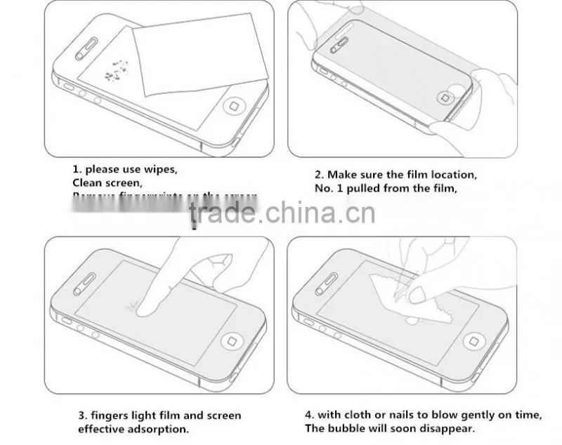 China supplier for Samsung galaxy S4 mirror screen protector anti fingerprint anti scratch