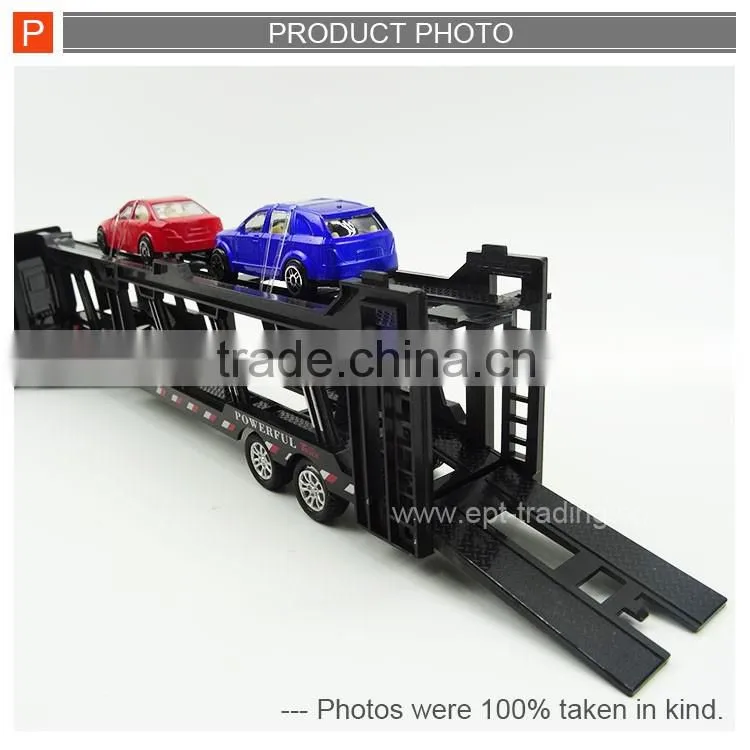 Collection metal car pull back diecast container truck toy