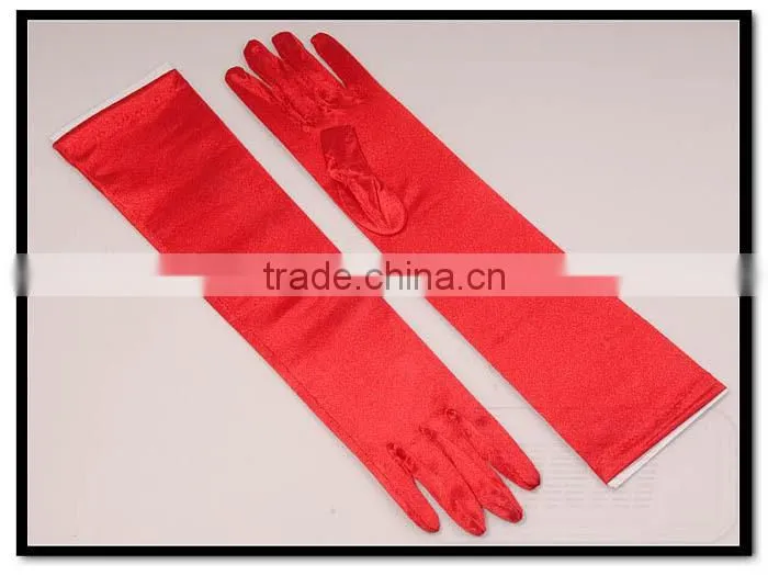 2016 Halloween Costume Accessory Party Supply Black Satin Long Gloves