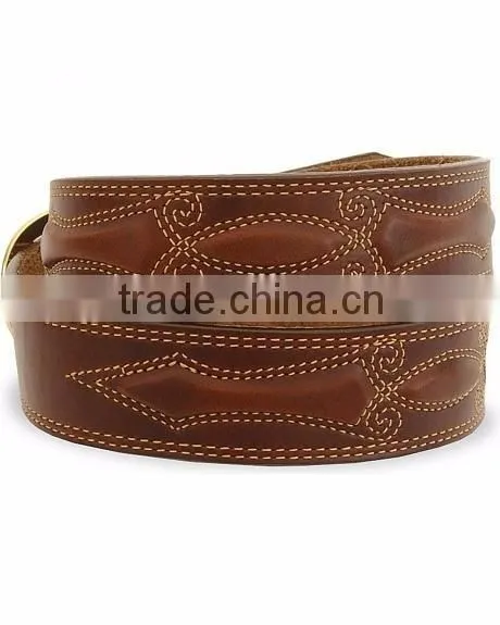 100% Italian import genuine leather men padded leather belts