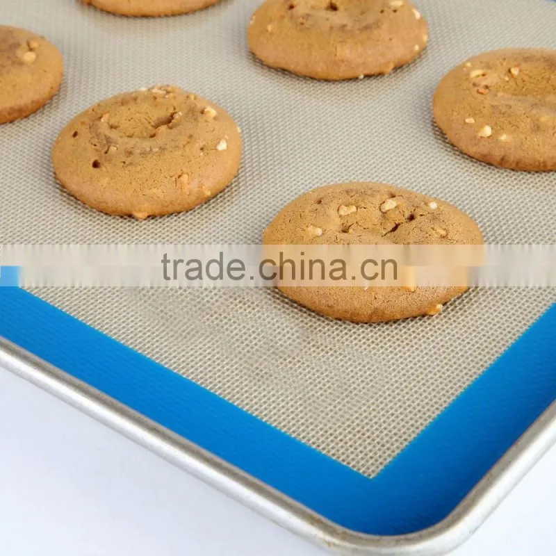 OEM 1 Color Logo Silicone Nonstick Fiberglass Silicone Baking Mat Set