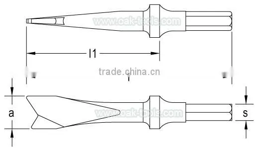 Non-Magnetic TC4 for aviation Titanium NUT SPLITTER PNEUMATIC CHISEL