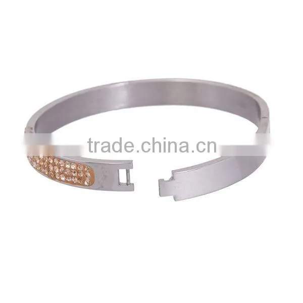 wholesale newest crystalstainless steel bracelet 2014