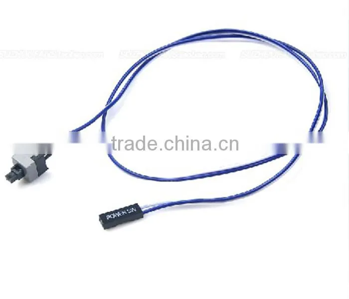 PC Case Front Panel Power Reset Button Cable On Off Computer Switch 2 Pins Cord