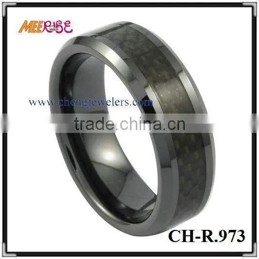 High Quality 8mm black ceramic ring,lucky expendables ring,carbon fiber steel ring