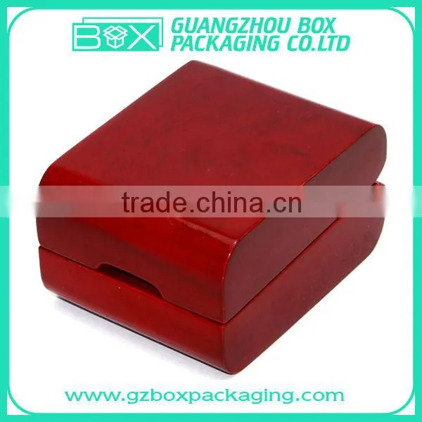Red small square wooden box,Small size jewelry packaging box
