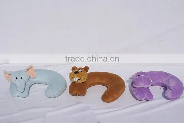Very cute embroidered plush animal pillow