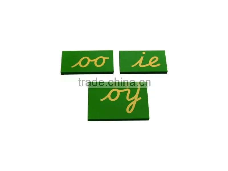 Montessori lower case cursive sandpaper double letters only
