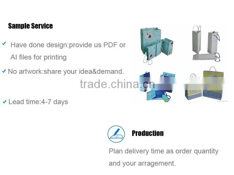 Wholesale Luxury Printed Custom Design Birthday Baby Gift Bags
