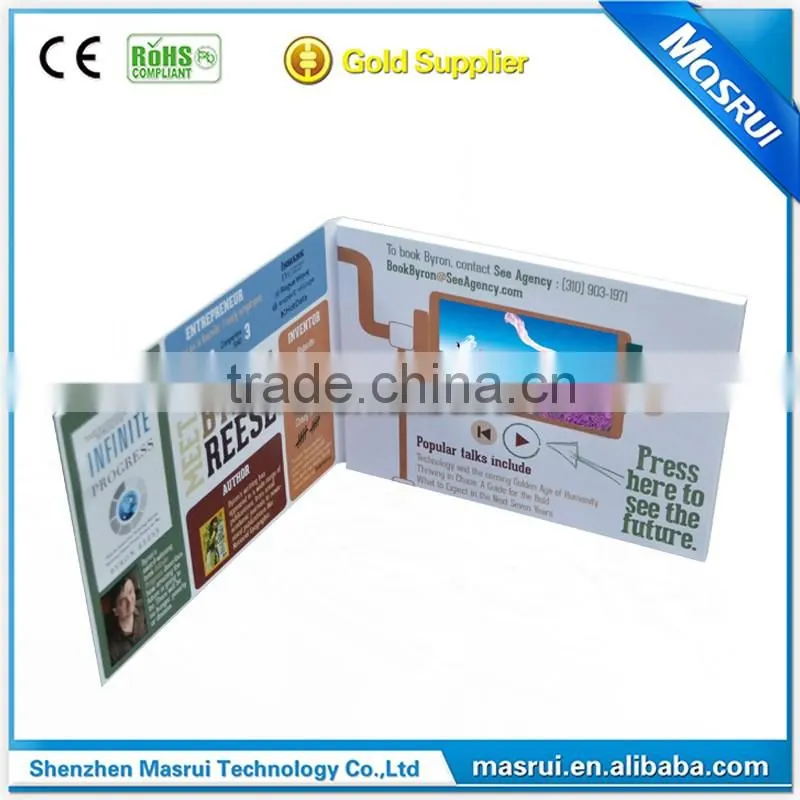 paper cover LCD screen video message card