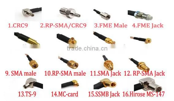 GSM 3dbi wireless antenna with RG174 cable antenna