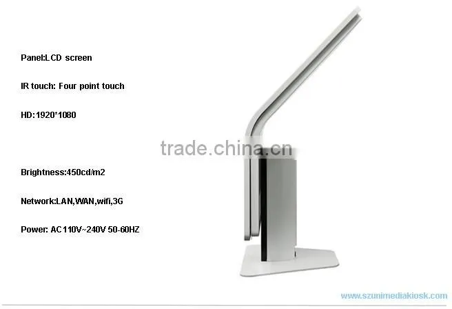 Stylish lobby wifi 42 inch HD multi touch screen information kiosk