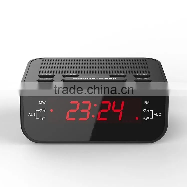 Radio alarm clock with speaker