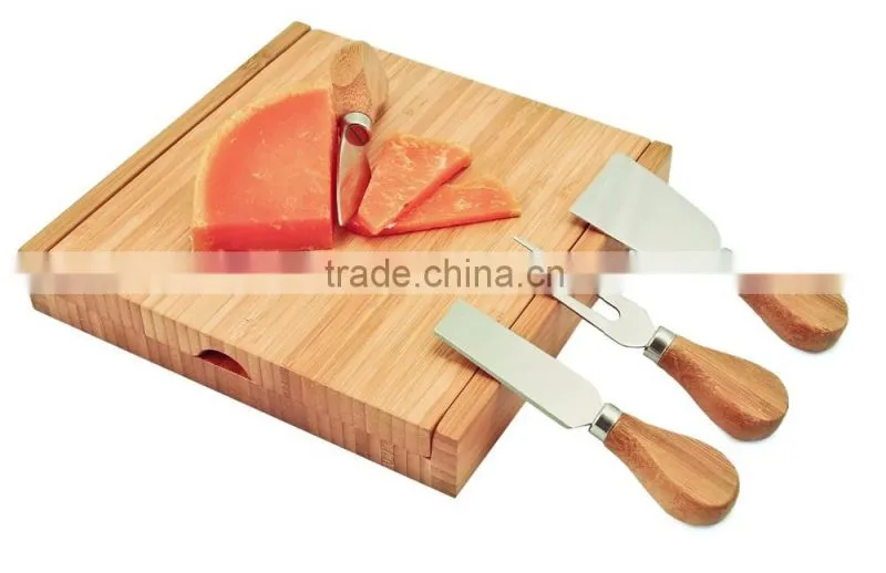 Carve Bamboo Cheese Board and Tool Set by Fujian Xingyuan