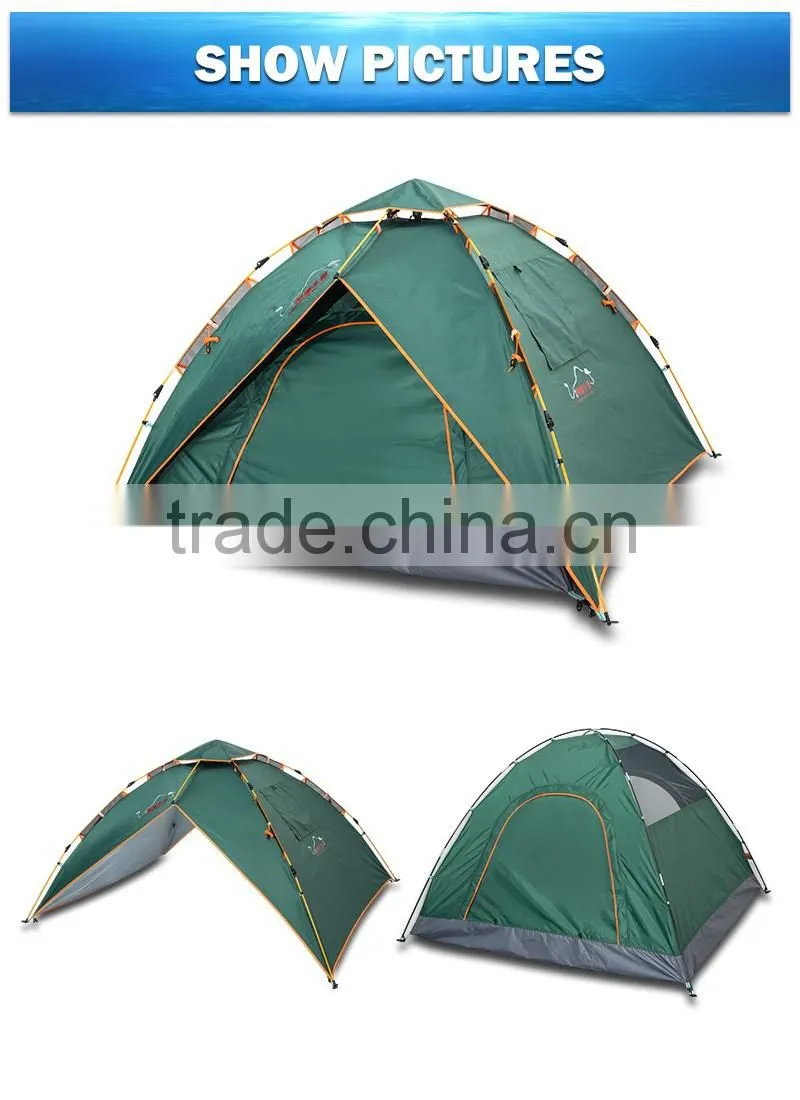 2016 New Double Layers indproof Waterproof Automatic Camping Tents for 3 - 4 Persons Outdoor
