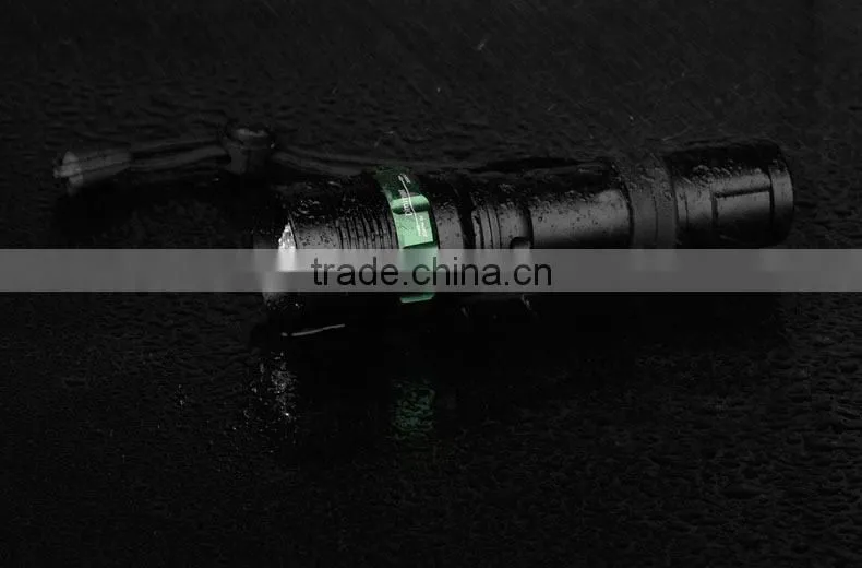 Aluminum zoom focus light flashlight, 2013 police flashlight, use C REE XP-E bright led with clip for easy carry
