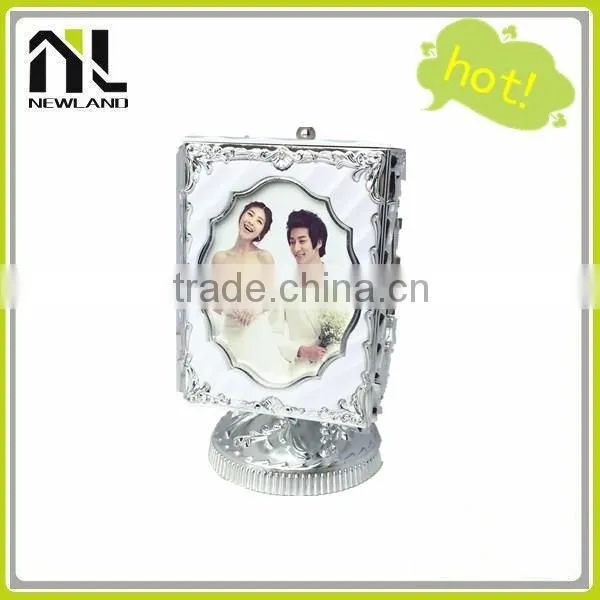 Double picture music box frames for wedding