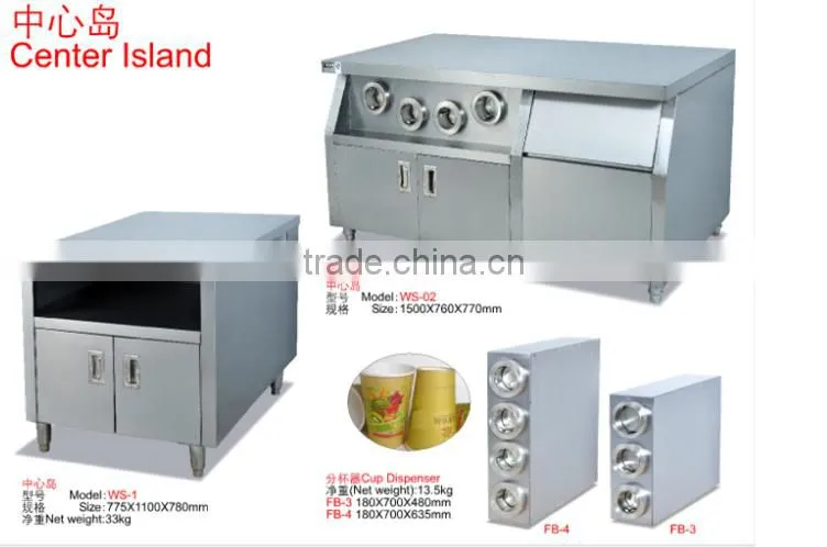 Best quality Commercial restaurant Center Island worker table on Sale