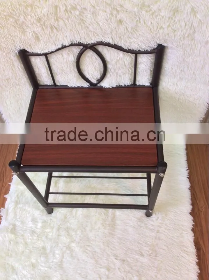 Black MDF Top Iron Night Stand