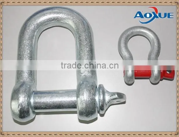 Zinc plated clevis shackle, brake out a joint shackle