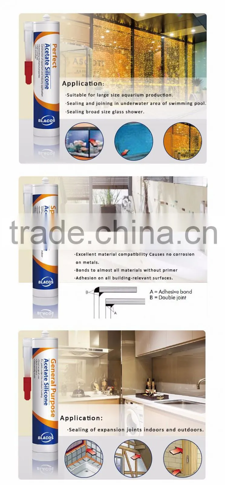 Home Appliance rtv 2 silicone for insulating glass