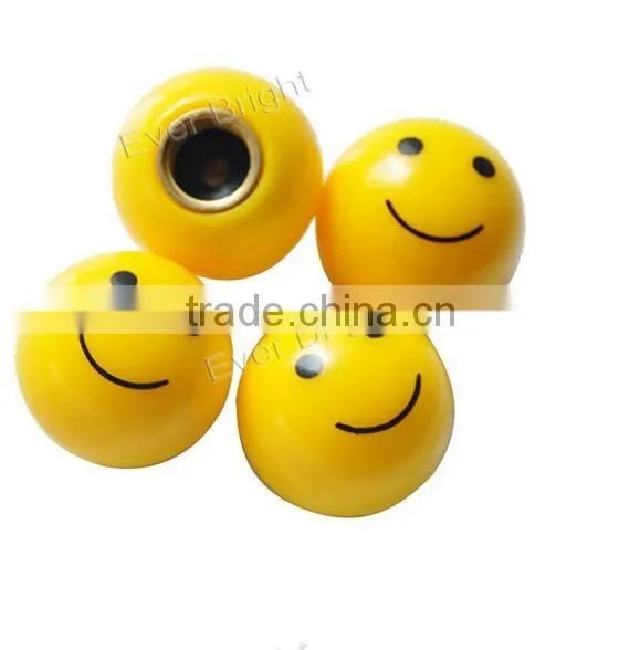 Promotion Gift smile face Custom Car Logo Tire Valve Cap