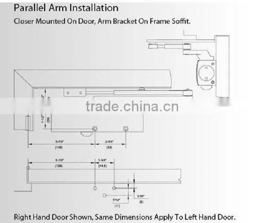High quality electric door closer with adjustable closing speed
