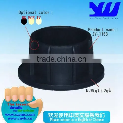 JY-110A|Plastic black end cap for OD 28mm lean pipe|Coated pipe protective cap
