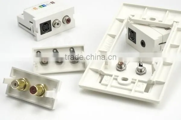 Multiple A/V Modules Outlets Gang Frame