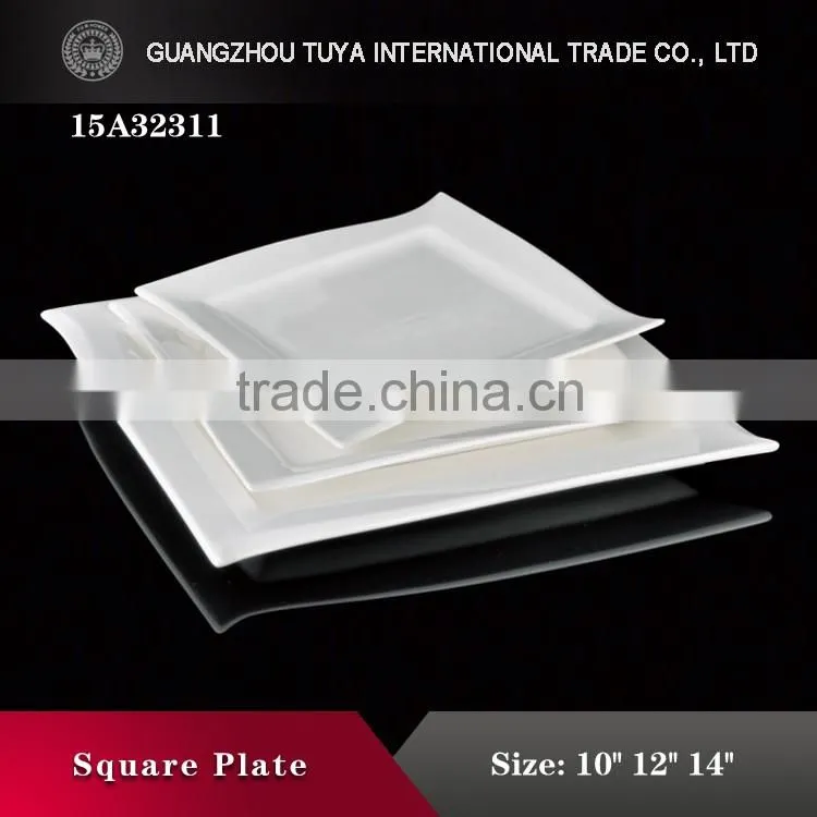 Sale wedding banquet hall event white cheap white square wholesale plates