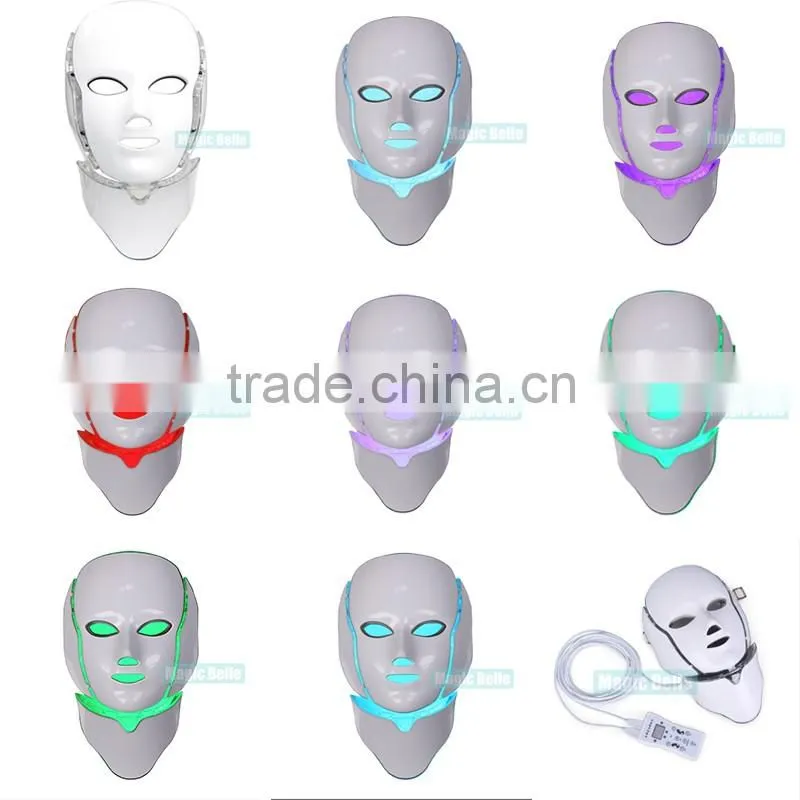 Skin Rejuvenation IPL light therapy acne treatment 7 Colors PDT LED Facial Mask