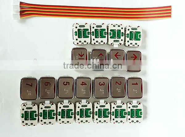 Square Slim design elevator button for elevator parts