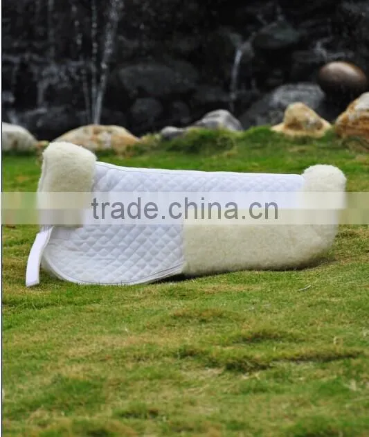 wool felt half white English horse products saddle pad