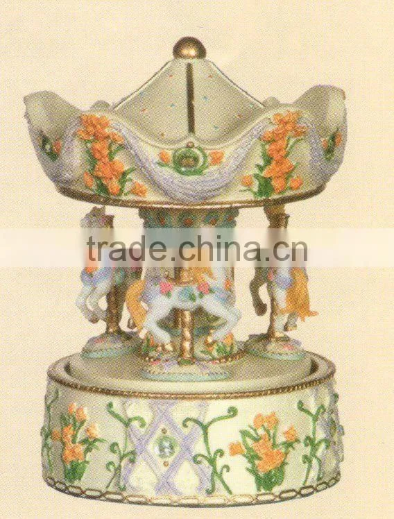 Hot sale resin music box with light