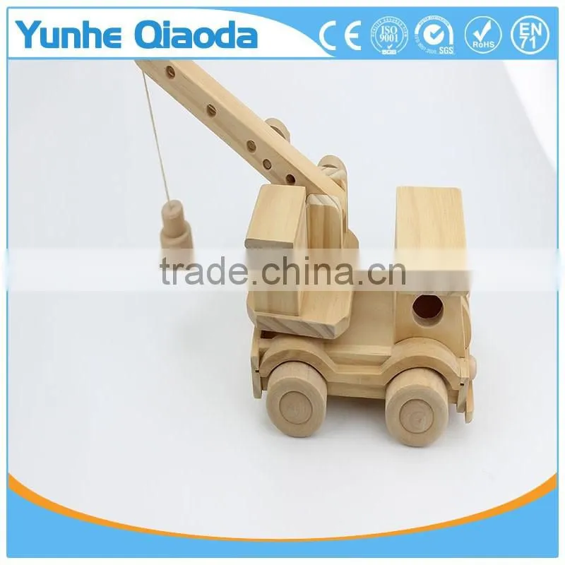 Puzzles big crane car 3D Woodcraft Kit Assemble Paint DIY Toys for Kids Adults the Best Birthday Gift
