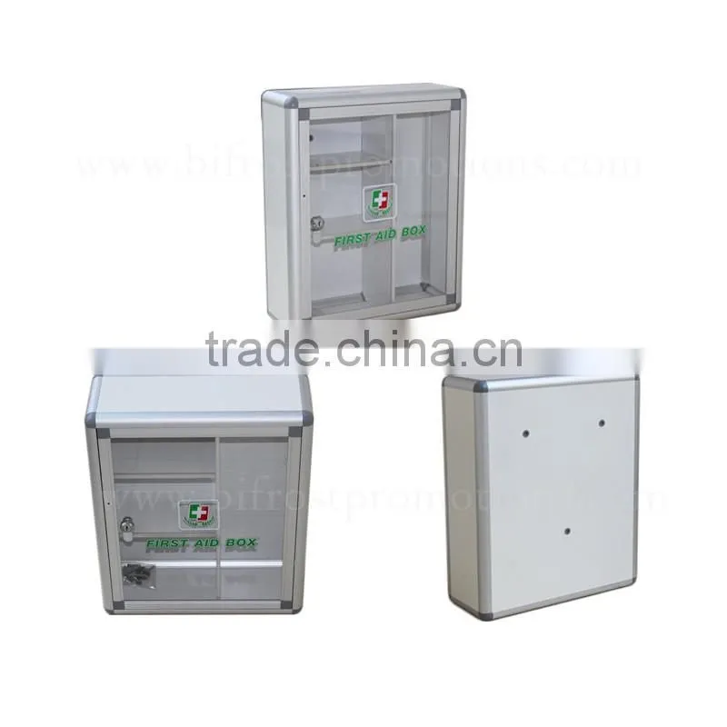 Office Aluminum First Aid Kit Wall Mounted Metal First Aid Box