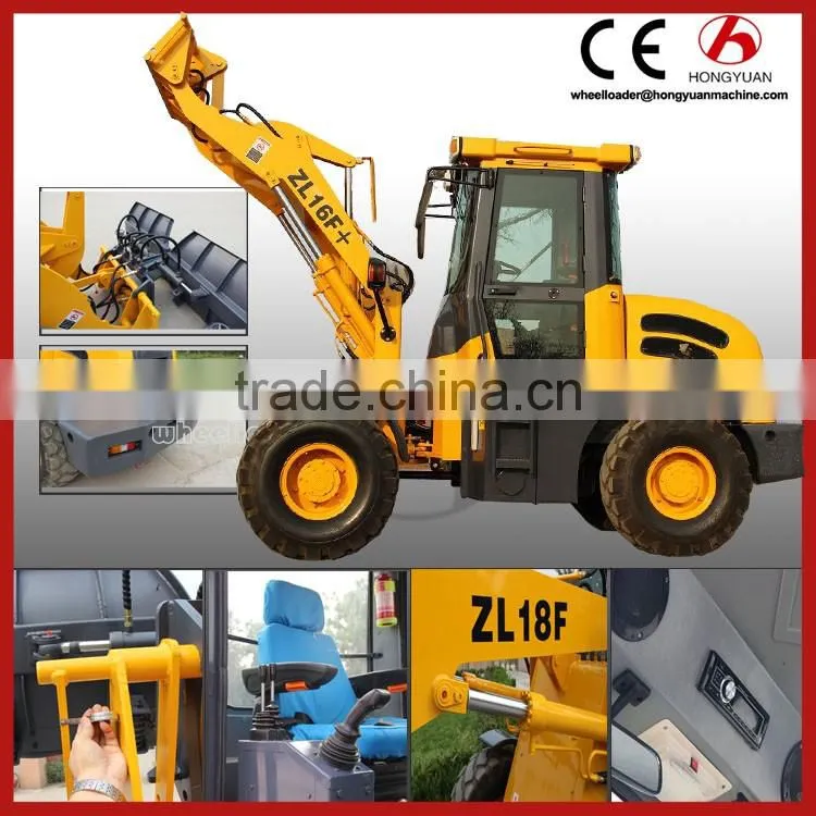 1.8ton ZL18F Wheel Loader for Sale multifunction wheel loader