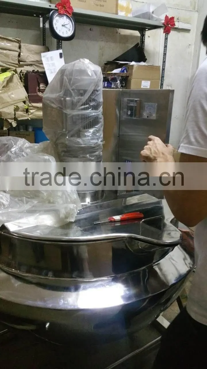 Stainless steel tilting electric heating food cooking kettle