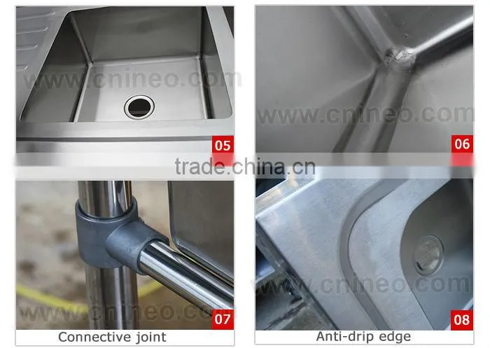 stainless steel kitchen sink with drain board/kitchen sink for sale/stainless steel kitchen sink with tray