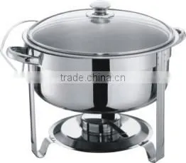 Hot sale round glass lid chafing dish for sale(835-GL)
