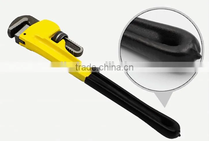 plastic coated handle with heavy-duty pipe wrench