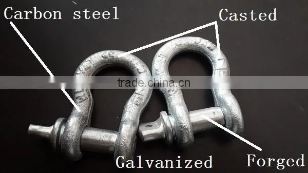 U.S Type, Galvanized with screw pin bow anchor snap shackle price