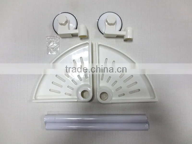 Household Wall Corner Plastic Bathroom Double Tiers Corner Shelves