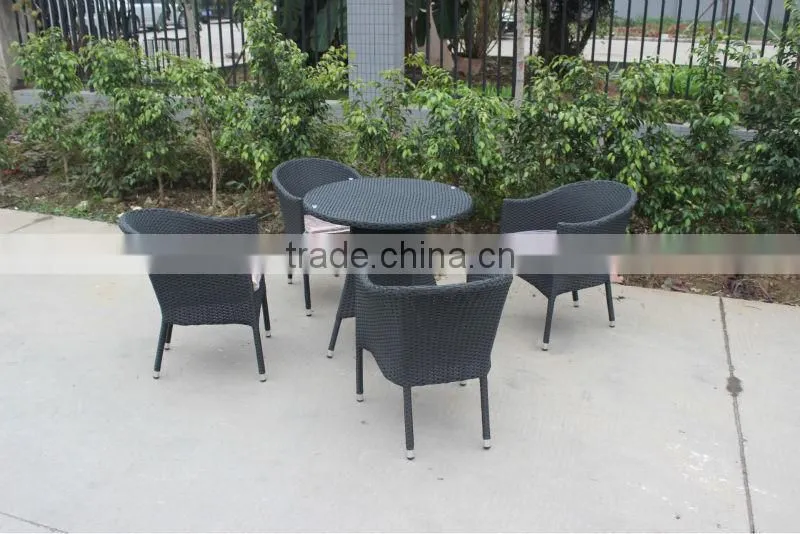 8014+CF687 Outdoor PE synthetic rattan furniture 4 seated garden sets